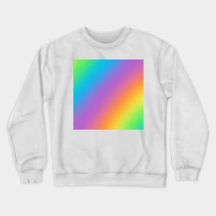 Bright Rainbow Gradient Diagonal Crewneck Sweatshirt